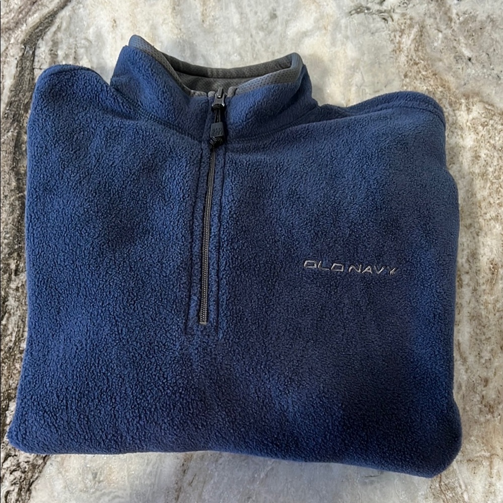 Old Navy Navy Half-Zip Fleece Pullover